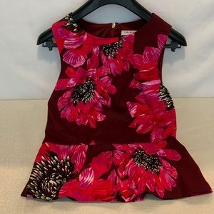Trina Turk Flowered Blouse Size 6